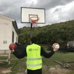 Tablice do koszykówki ufundowane przez ADRA dla obozu dla uchodźców w Usivak